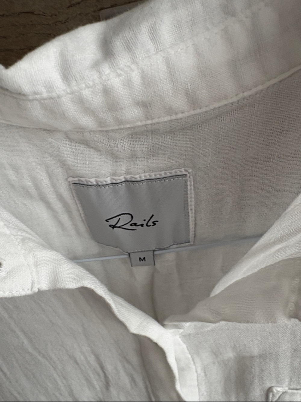Rails White Button-Down Long Sleeve Shirt - Picture 2 of 5